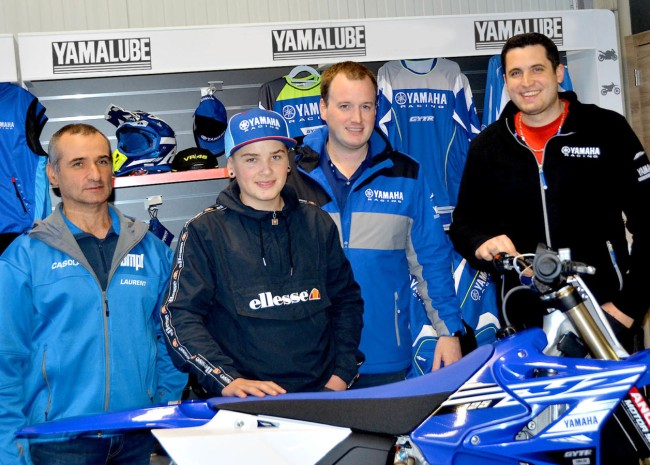 Mathéo Léonard, vainqueur de la Yamaha 125 Youth Cup,  a pris possession de sa machine