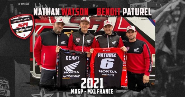 MXGP : Benoît Paturel aux côtés de Nathan Watson chez SR Honda Motoblouz
