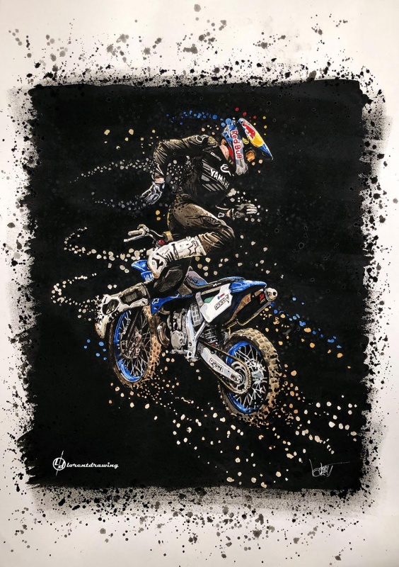 Moto-cross de Tompico en poster, tableau sur toile et plus