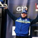 Antoine Magain sur la deuxième marche du podium en Espagne